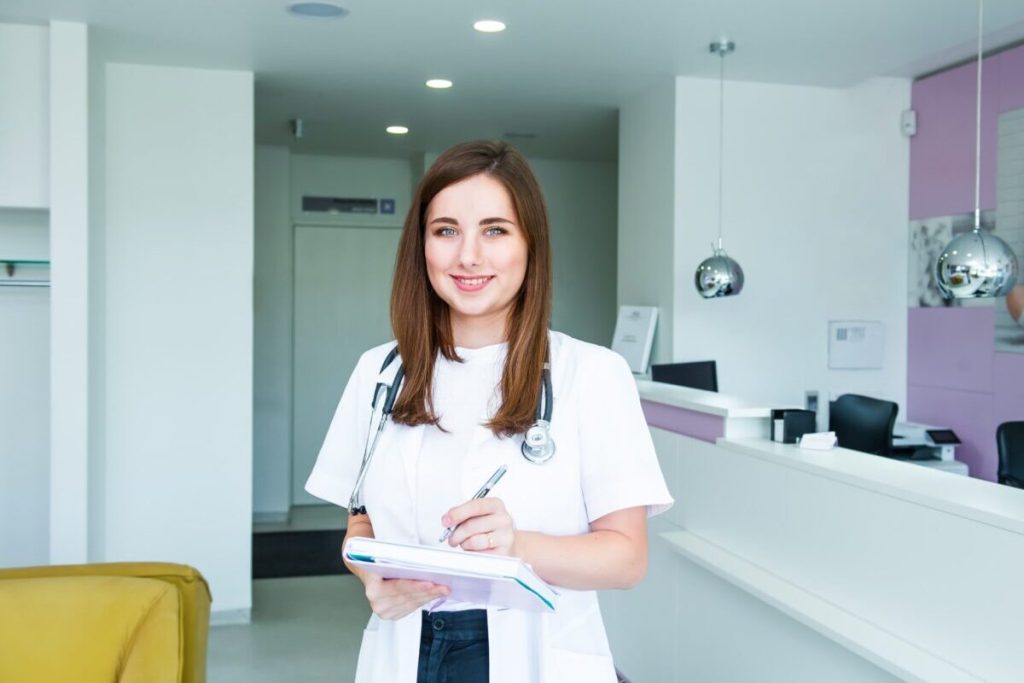 physician assistant posing
