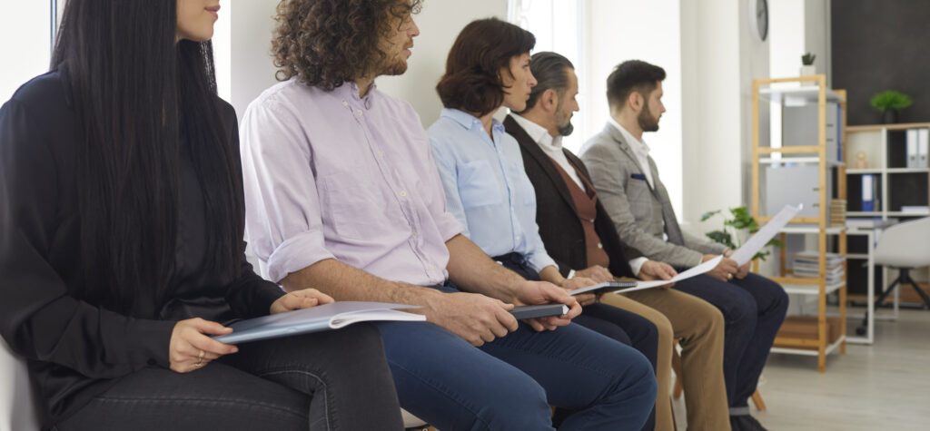 group of job applicant waiting for their interview