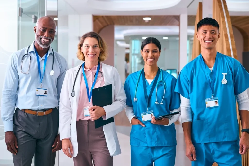 medical professionals with diverse healthcare skills and expertise
