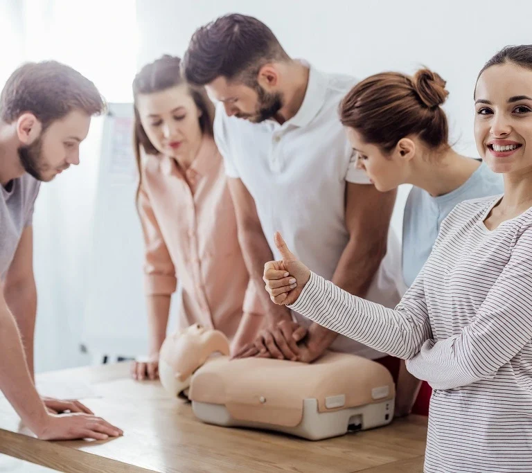 group cpr training session cpr certification on resume