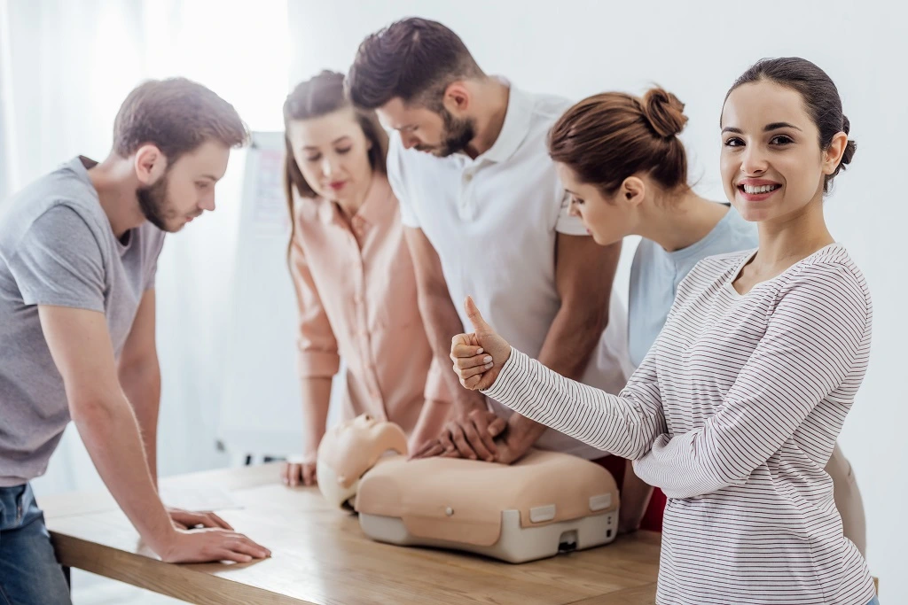 group cpr training session cpr certification on resume