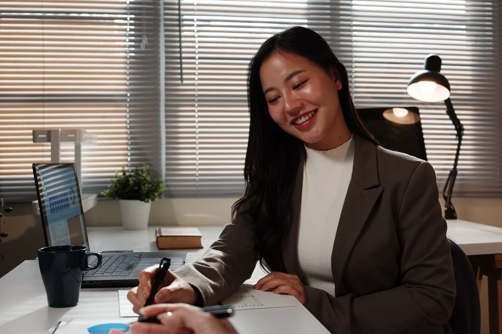 healthcare professional doing a mock interview