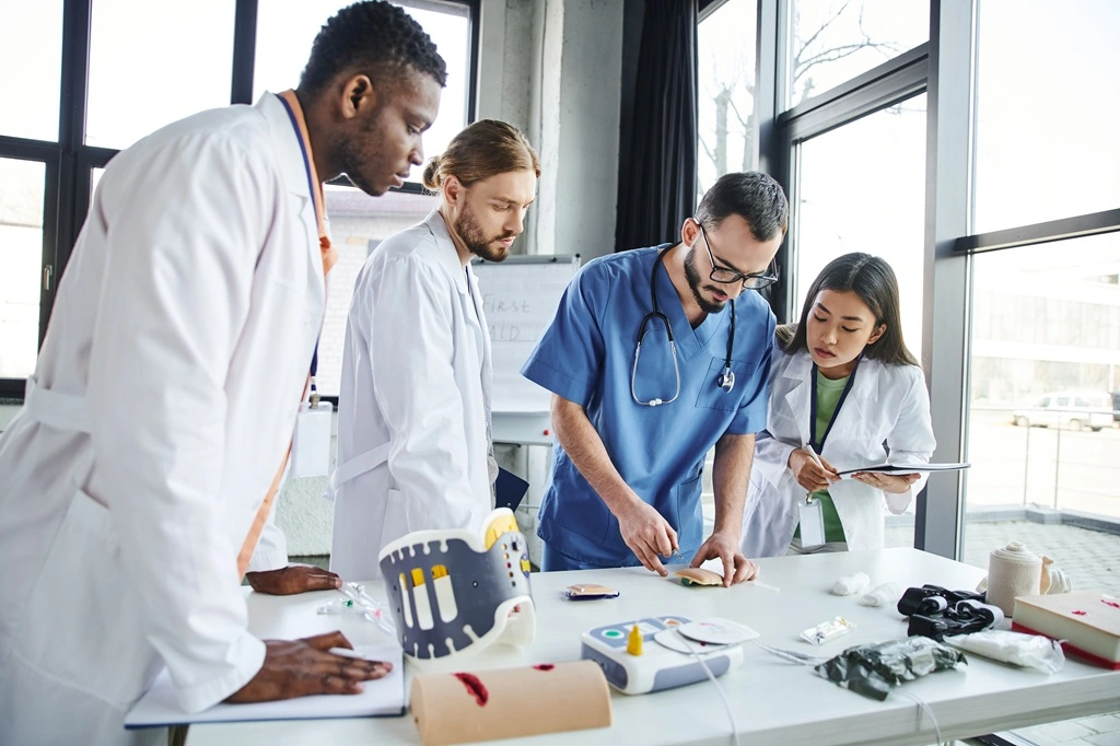 senior doctor mentoring staff, reflecting skills for doctor resume