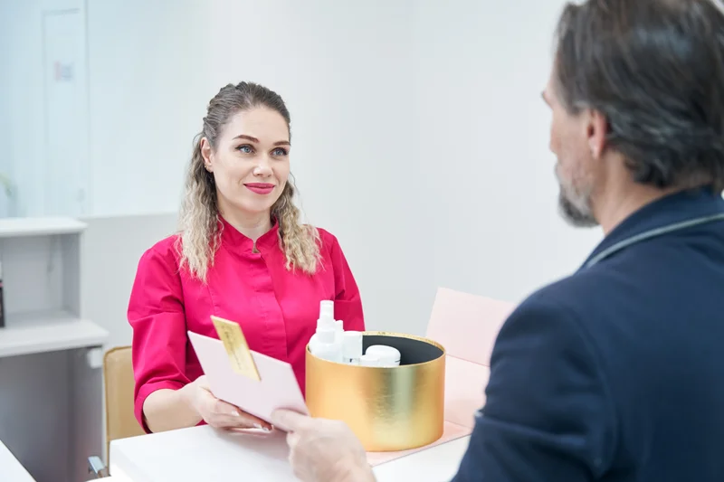healthcare professional showcasing adaptability skills on resume during a job interview