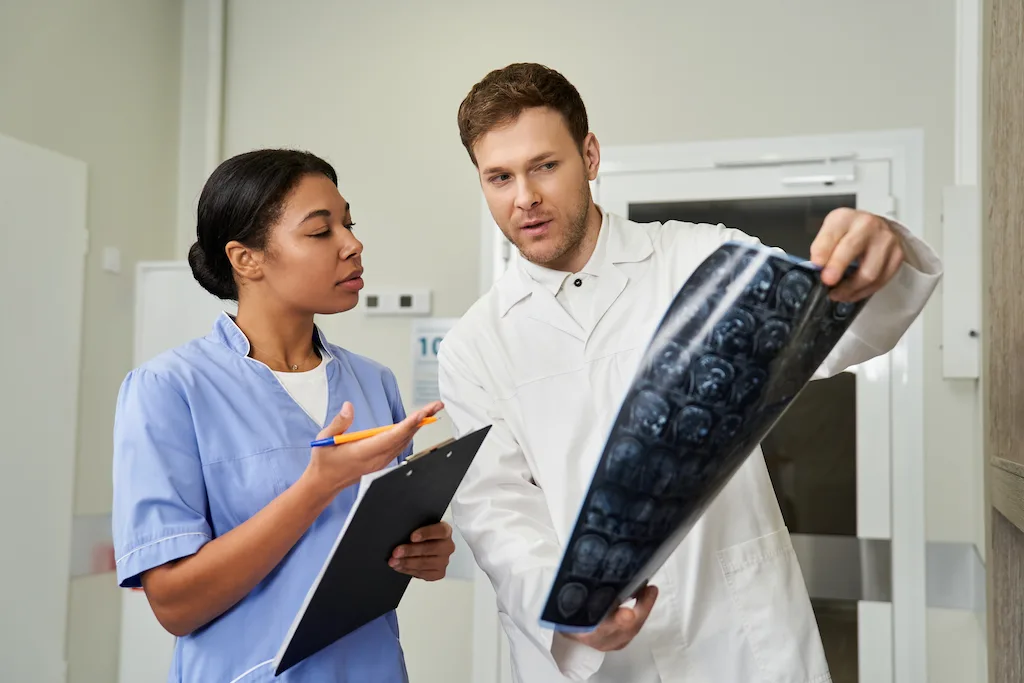 doctor discussing result of test