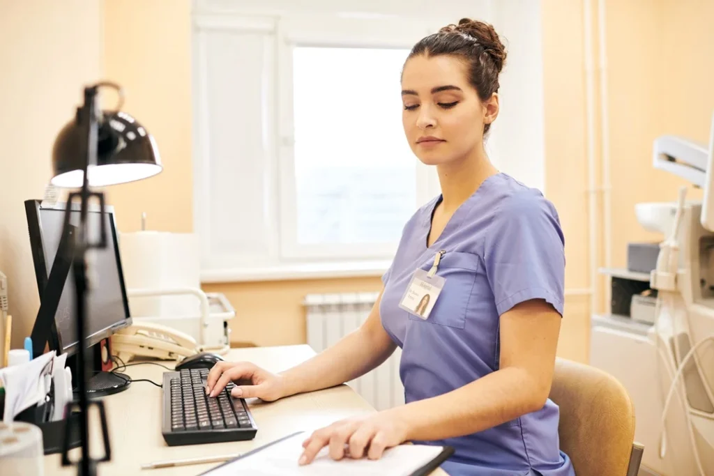medical assistant working files