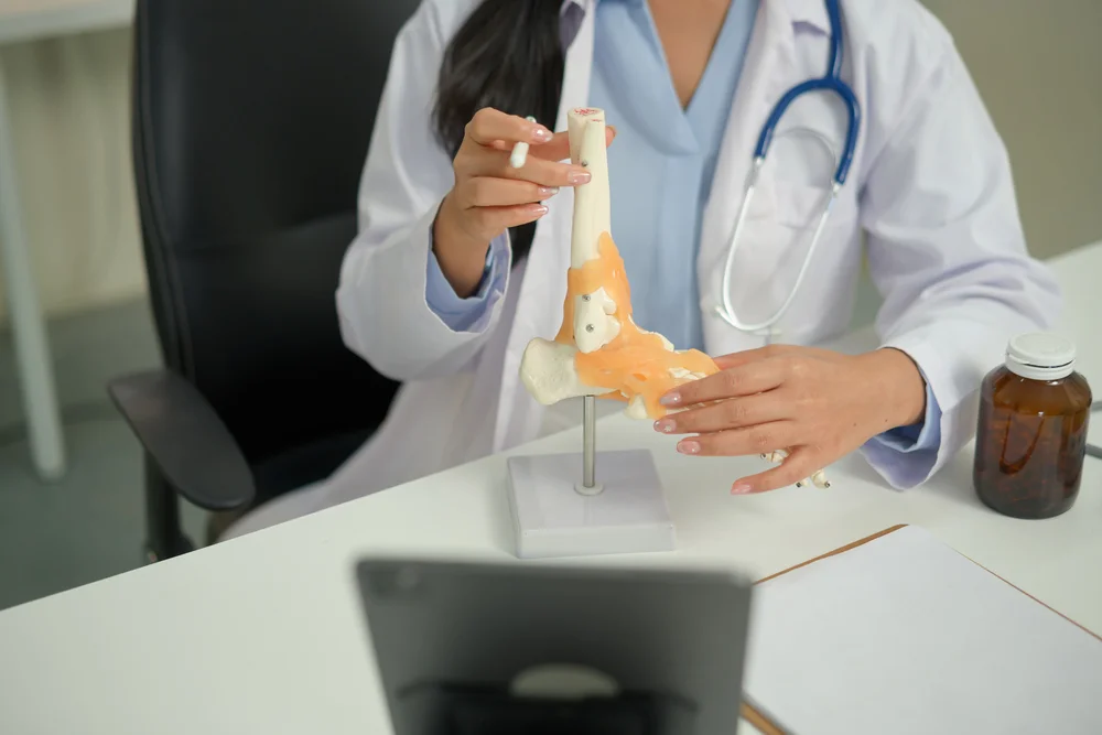 rheumatologist doctor reviewing sample